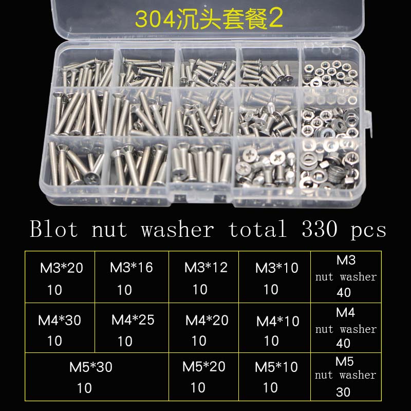 metric SS304 stainless steel combination with plastic box cross
