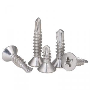 metric SS410 stainless steel cross countersunk head tapping self drilling screw 